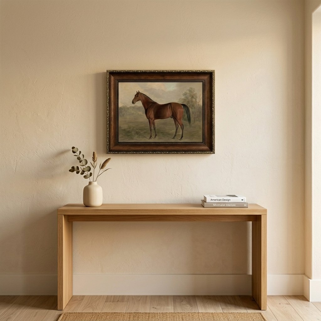 Vintage Horse in Classical Animal Print with A Canvas Wall Art – Pormipone