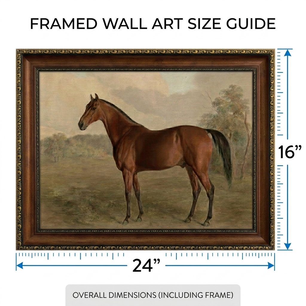 Vintage Horse in Classical Animal Print with A Canvas Wall Art – Pormipone