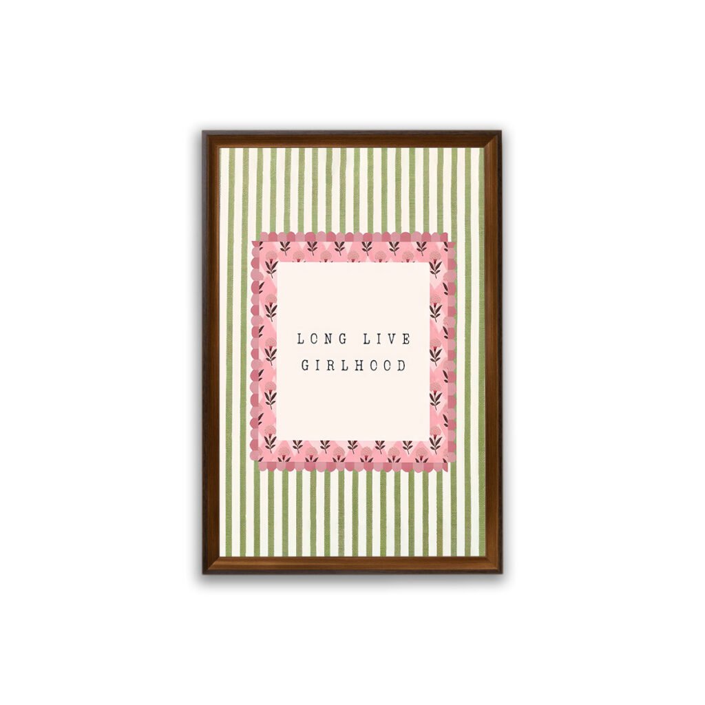 PORMIPONE 24x16in Long Live Girlhood Canvas Wall Art