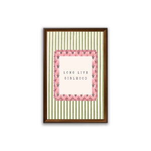 PORMIPONE 24x16in Long Live Girlhood Canvas Wall Art