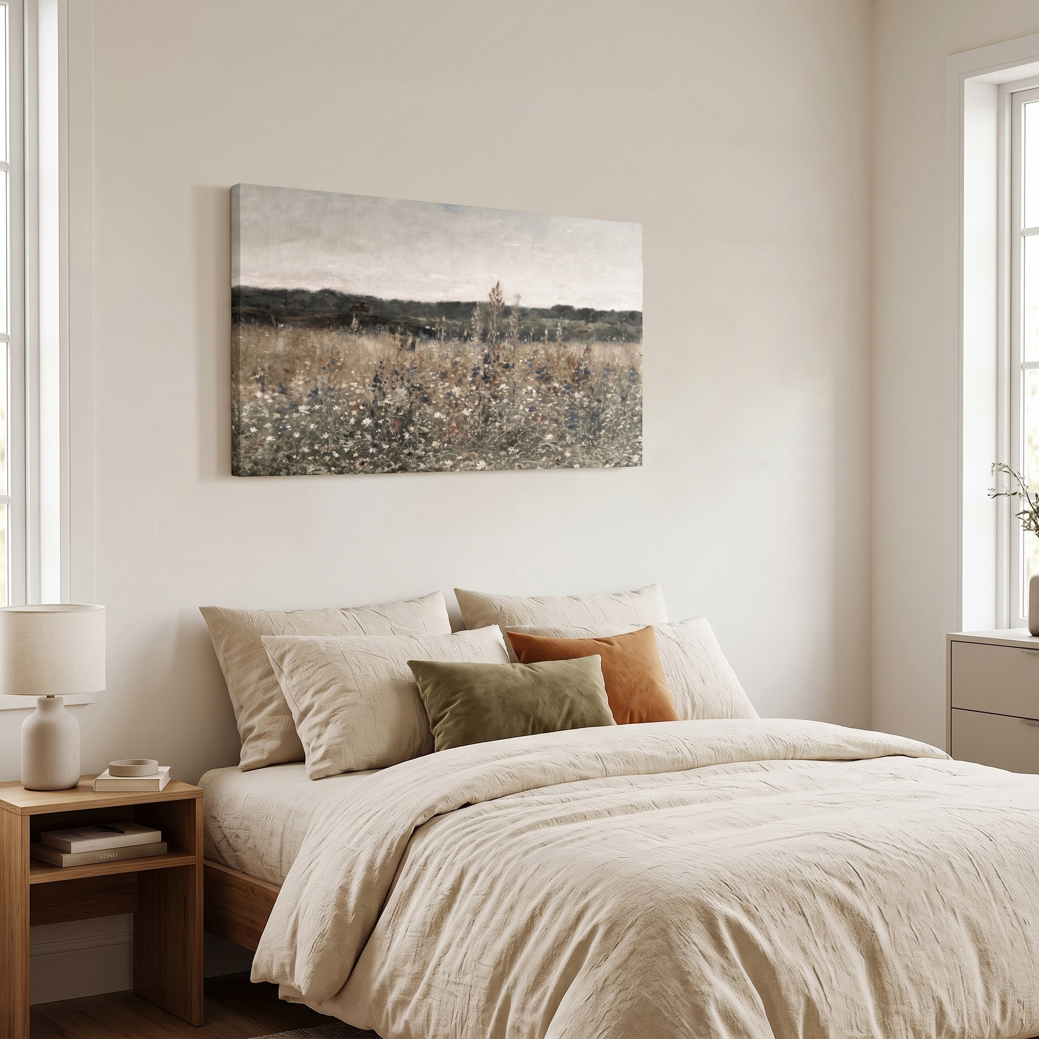 PORMIPONE 36x24inch Twilight Meadow Canvas Wall Art - 图片 2