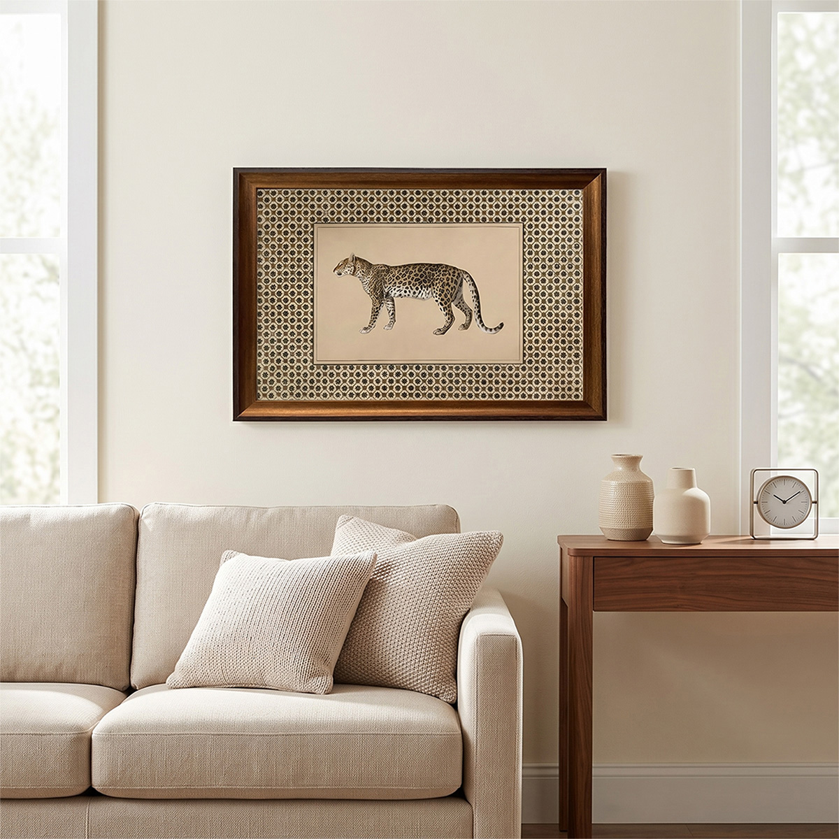 PORMIPON 24 x 16in Vintage-Style Leopard/Cheetah Wall Art - 图片 2