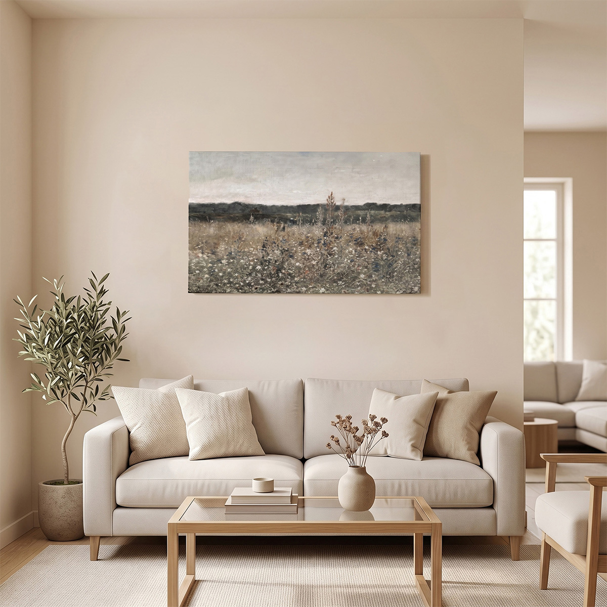 PORMIPONE 36x24inch Twilight Meadow Canvas Wall Art - 图片 3