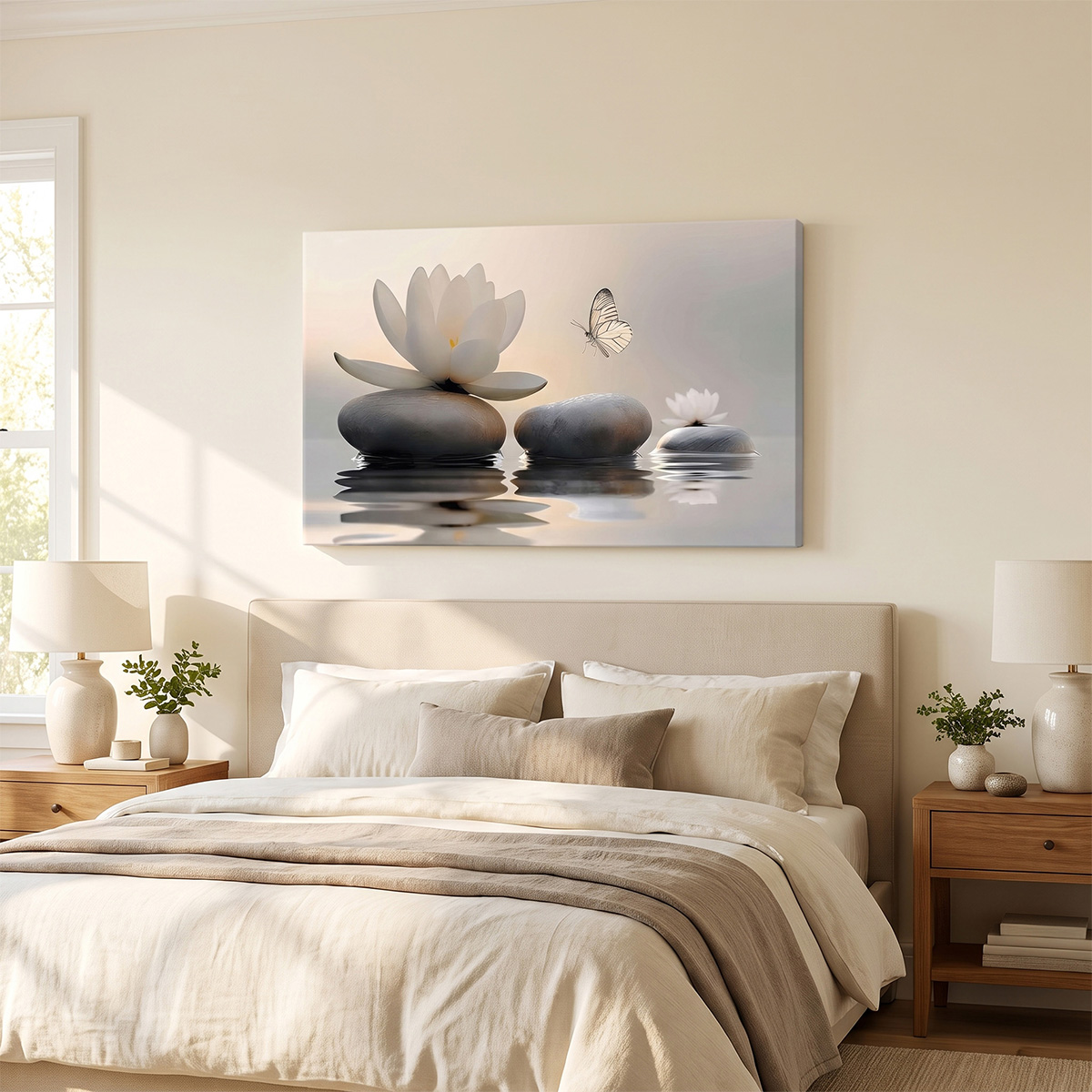 PORMIPONE 36x24in Zen Stones Canvas Wall Art - 图片 3