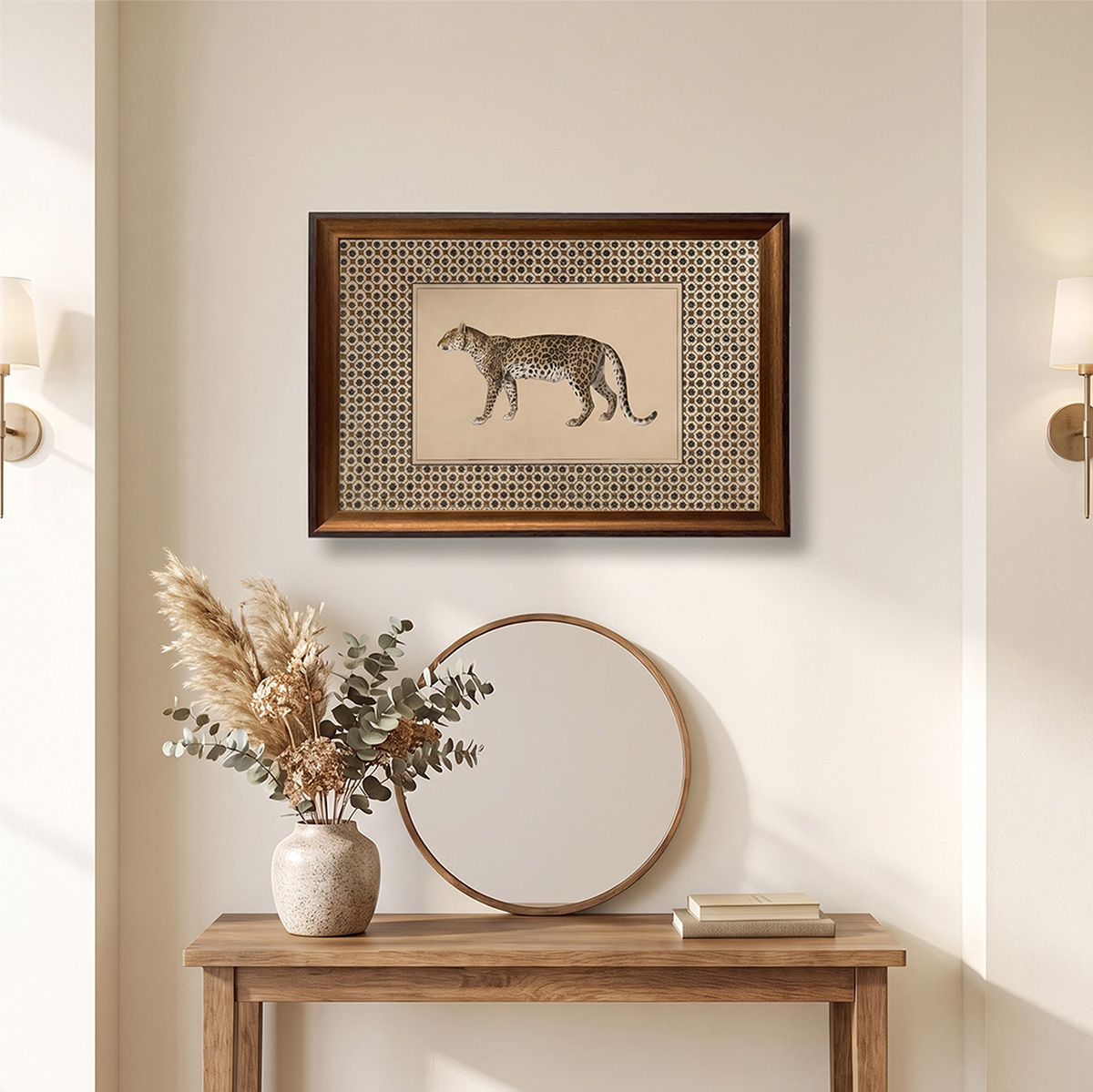 PORMIPON 24 x 16in Vintage-Style Leopard/Cheetah Wall Art - 图片 4