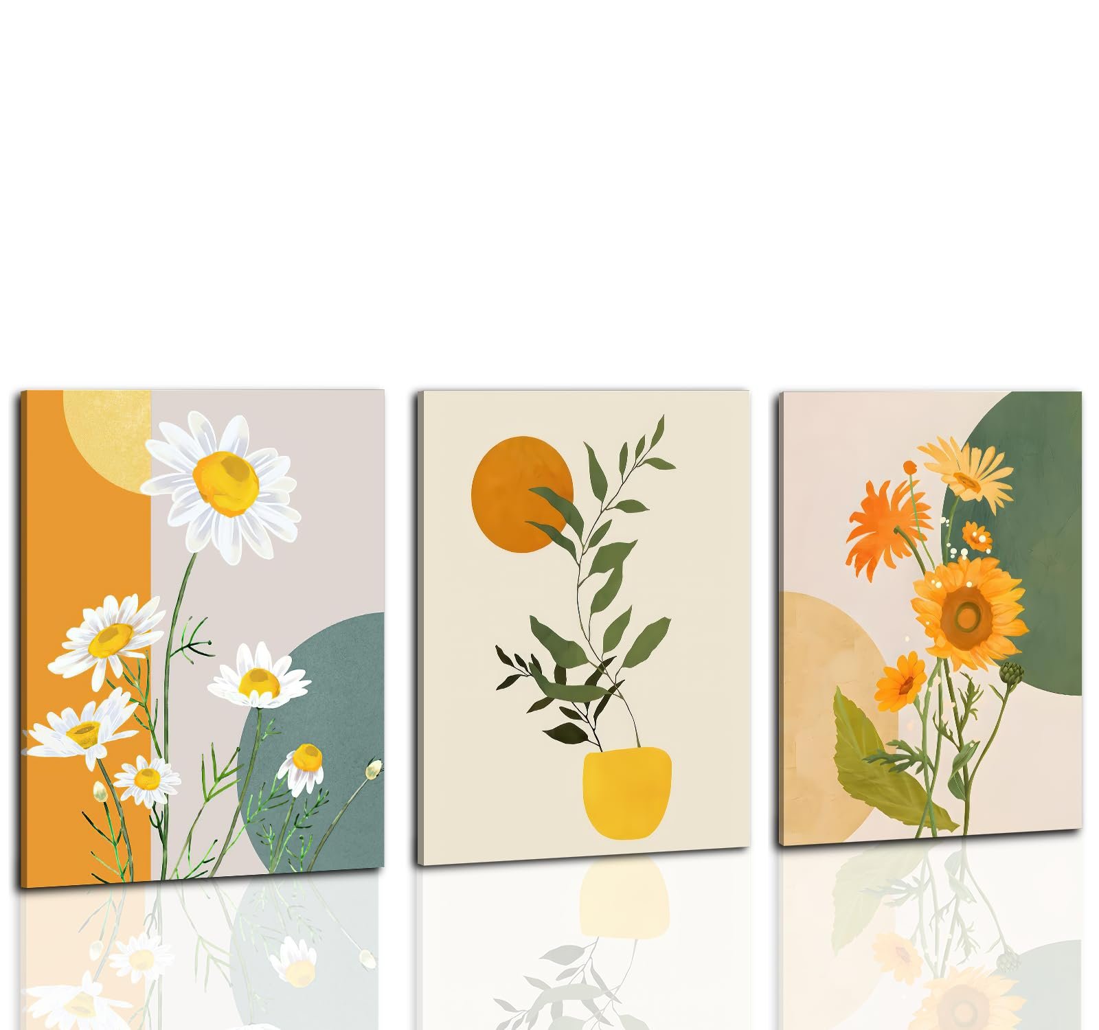 Abstract Sunflower Wall Art – Pormipone Canvas Wall Art