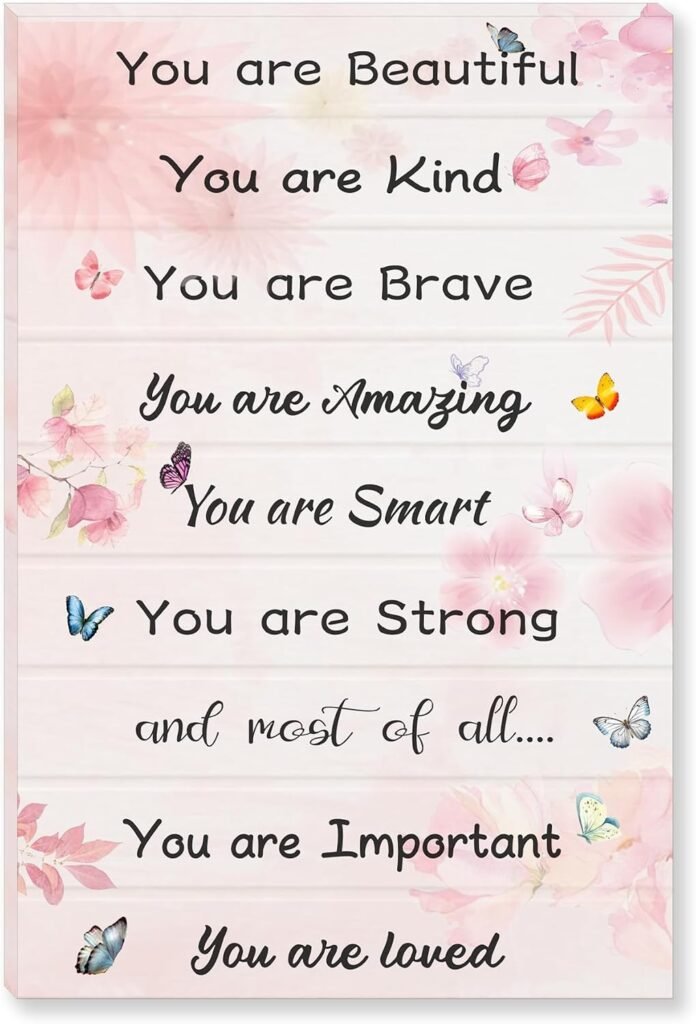 Butterfly Phrases Wall Art – Pormipone Canvas Wall Art