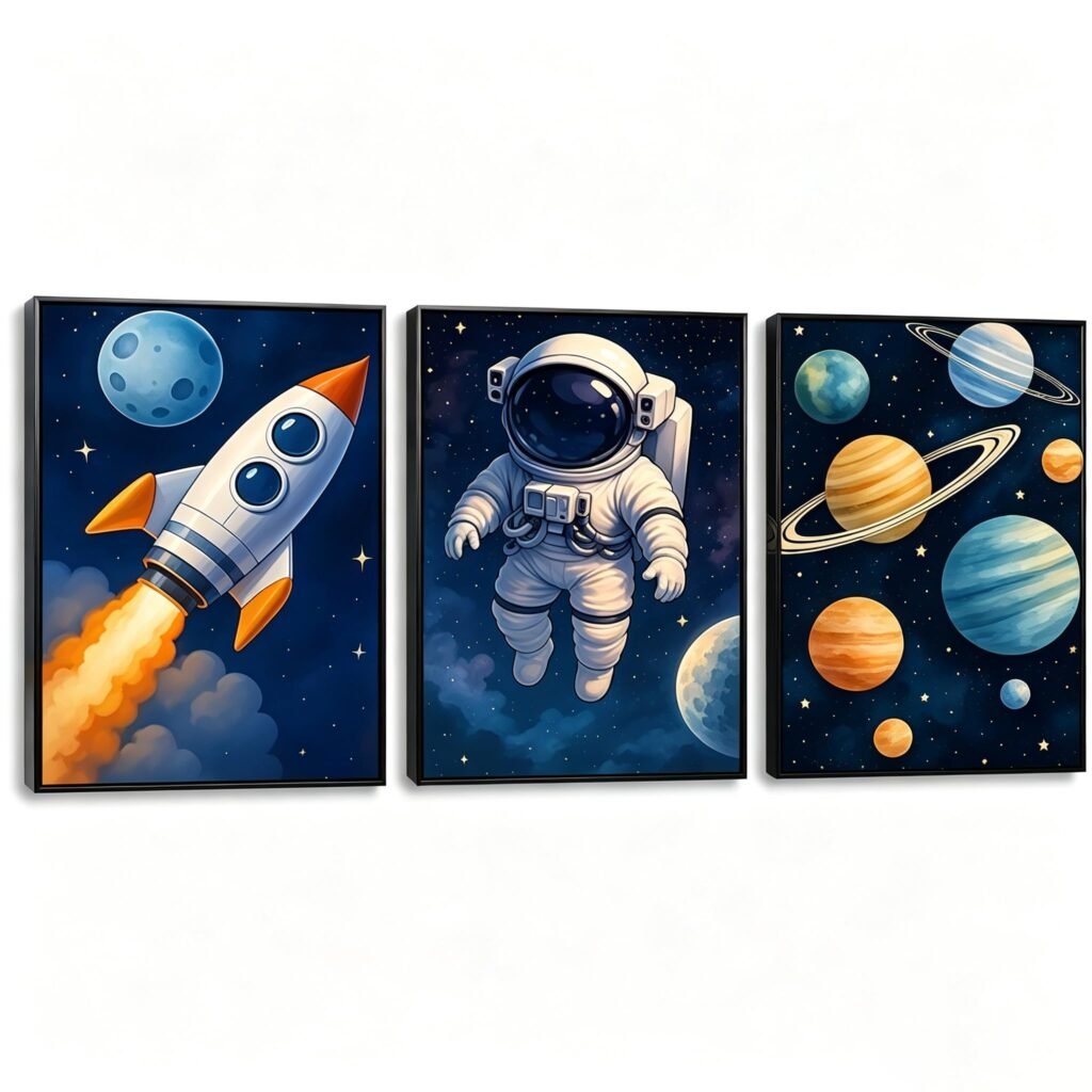 Space Theme Canvas Wall Art – Pormipone Canvas Wall Art