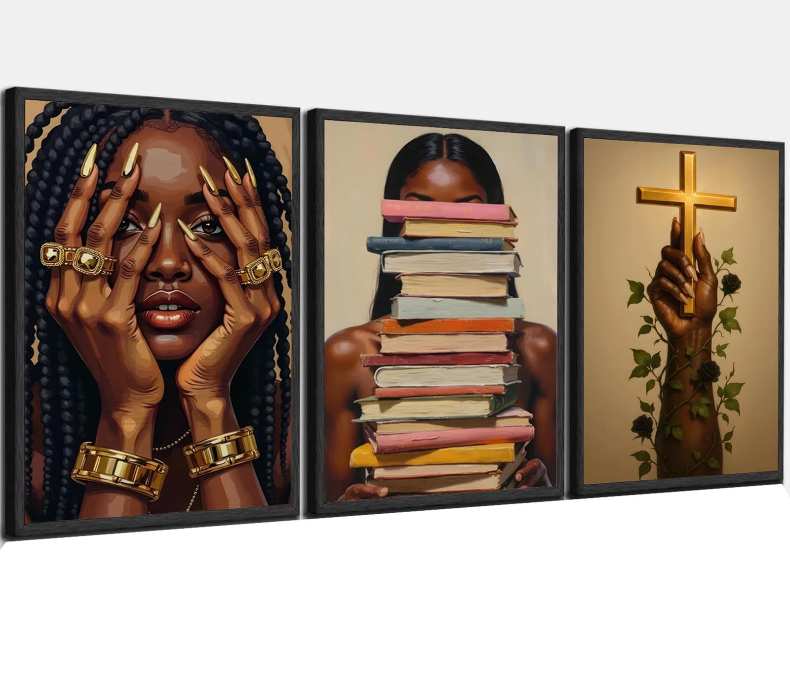 Black Girl Canvas Wall Art – Pormipone Canvas Wall Art