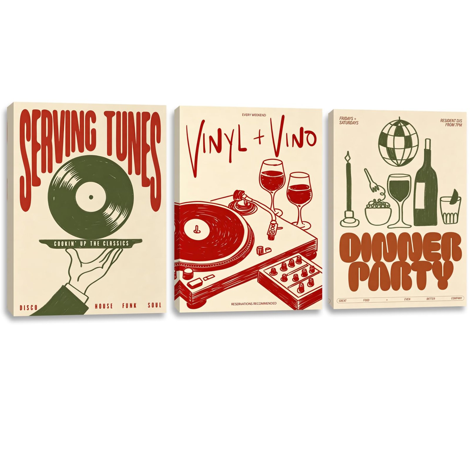 Music Dinner Party Wall Art – Pormipone Canvas Wall Art