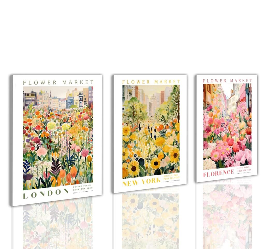 Flower Market Wall Art – Pormipone Canvas Wall Art