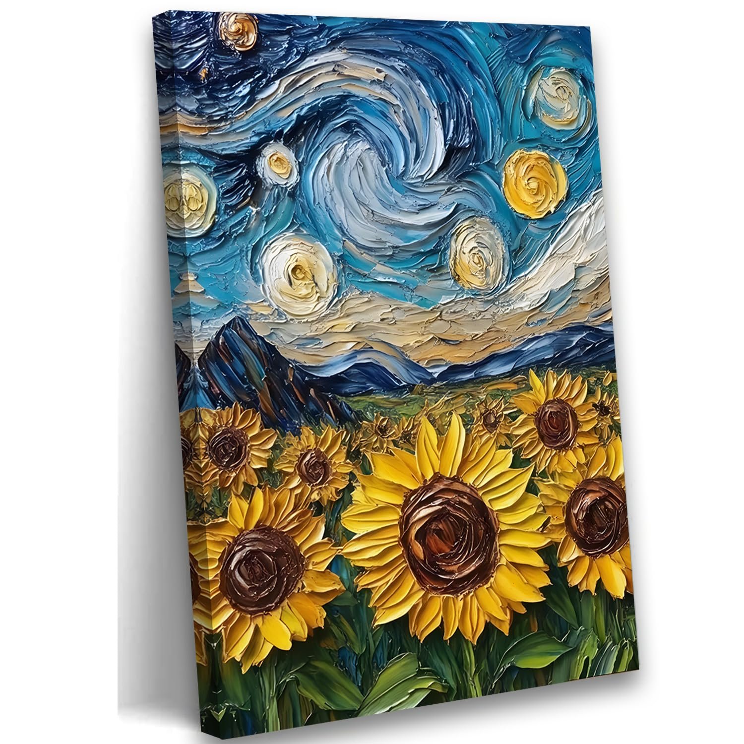 Starry Sunflower Canvas Wall Art – Pormipone Canvas Wall Art