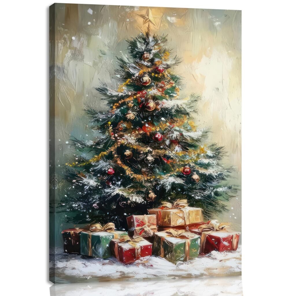 Christmas Tree Wall Art – Pormipone Canvas Wall Art