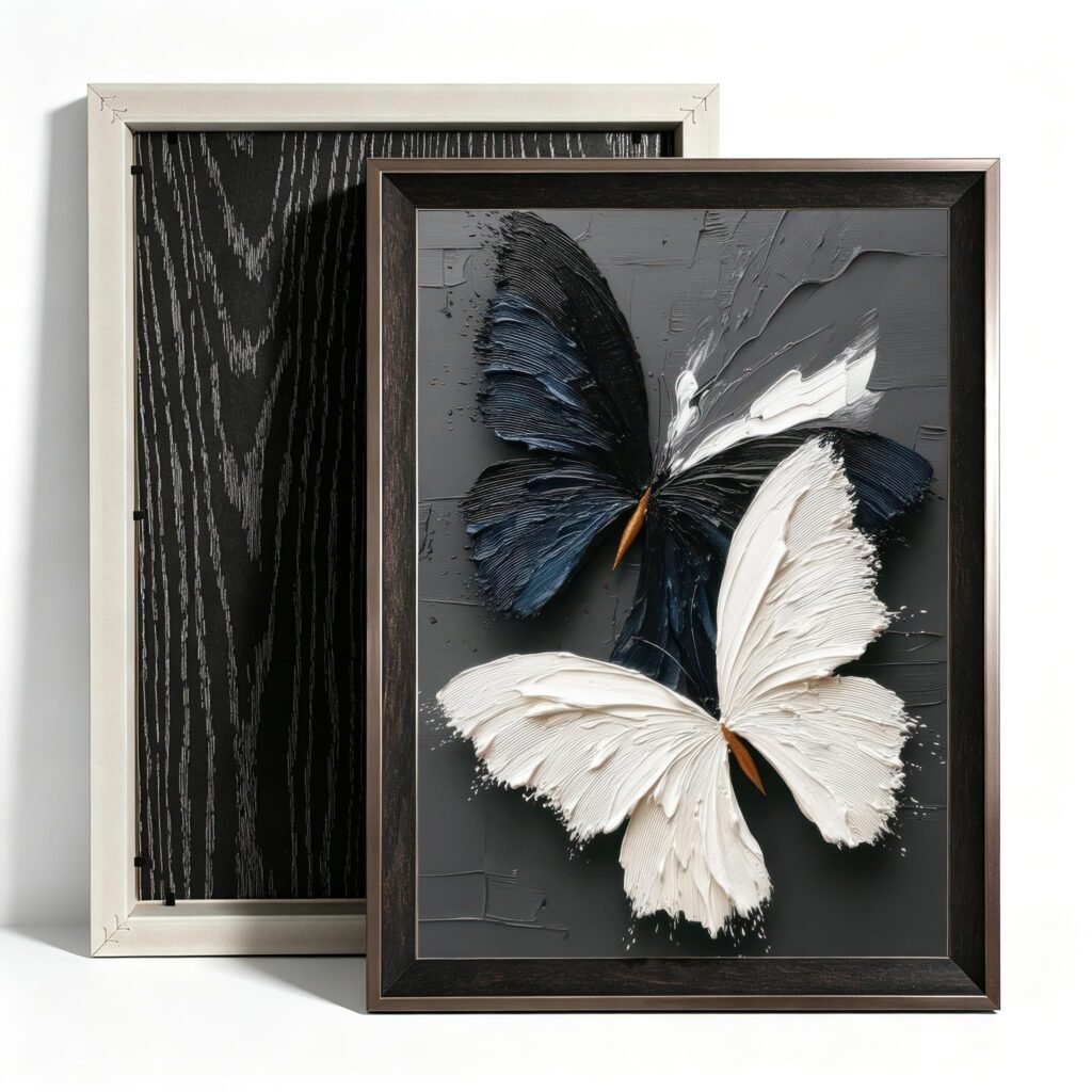 White Butterfly Wall Art – Pormipone Canvas Wall Art