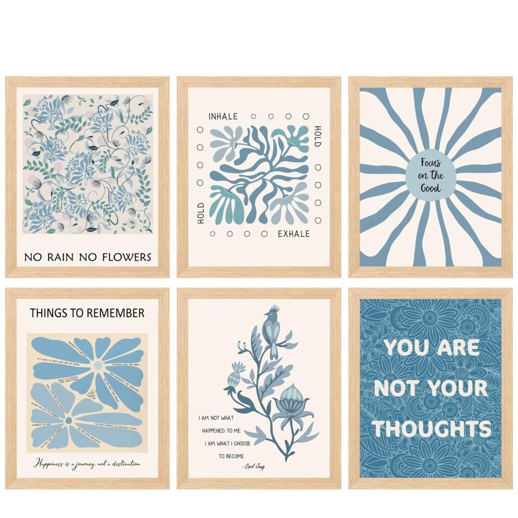 Blue Mental Health Wall Art – Pormipone Canvas Wall Art