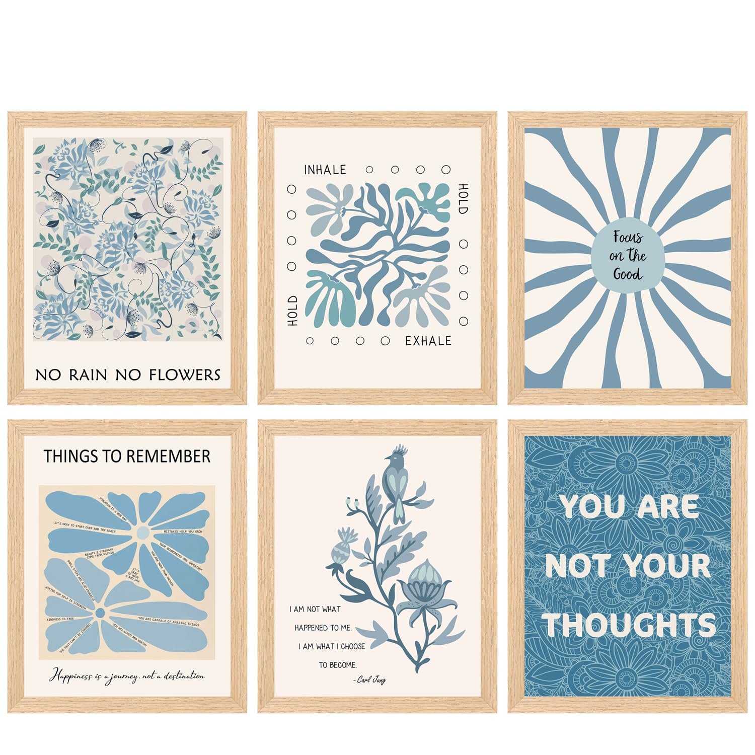 Blue Mental Health Wall Art – Pormipone Canvas Wall Art