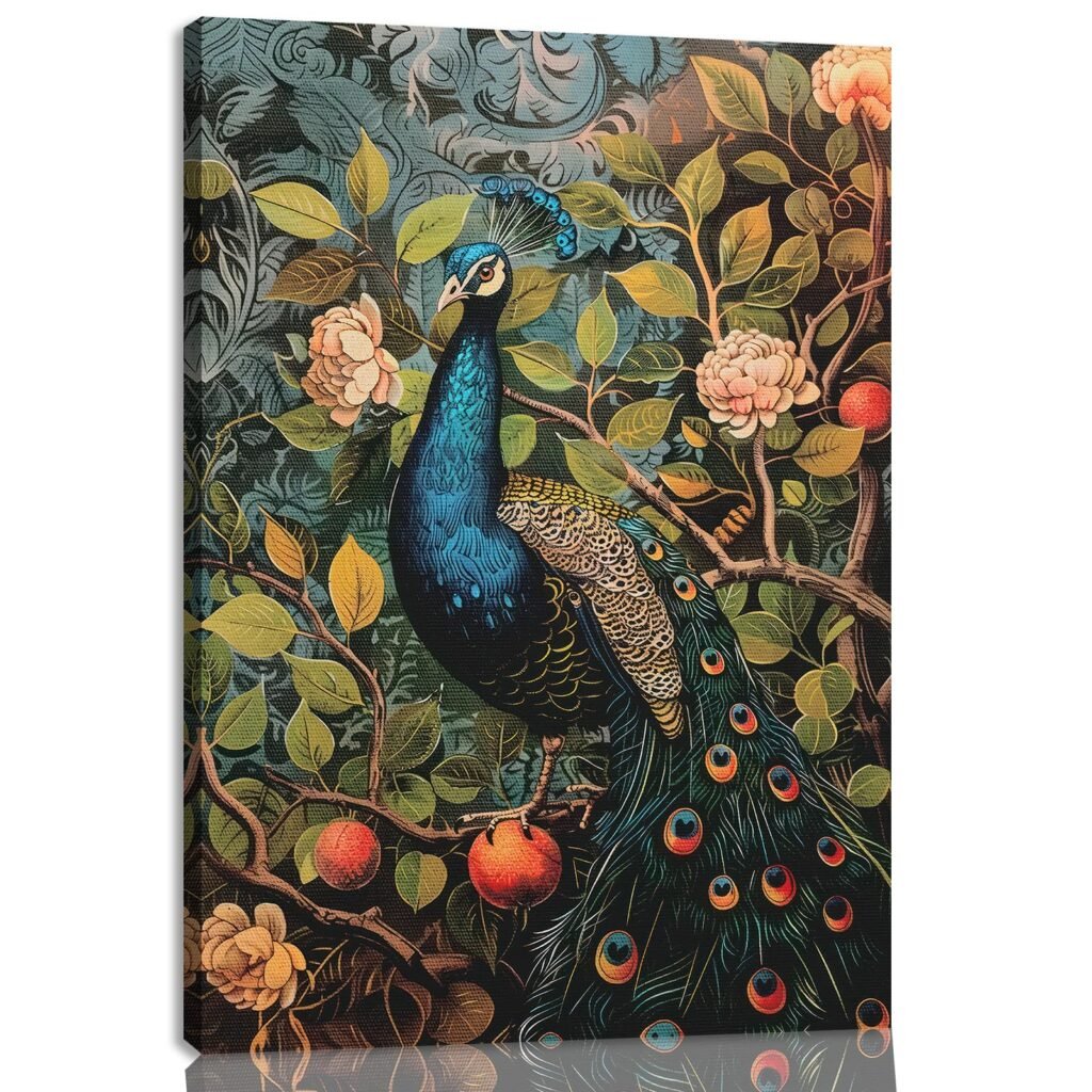 Peacock Wall Art – Pormipone Canvas Wall Art